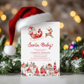 Santa Baby kerstfeest Baby shower Kaart