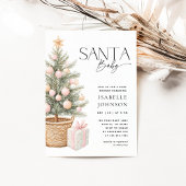 Santa Baby kerstfeest Baby shower Kaart