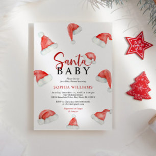 Santa Baby kerstfeest Baby shower Kaart