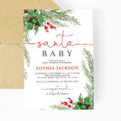 Santa Baby kerstfeest Baby shower Kaart