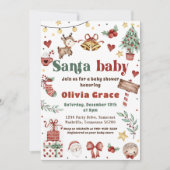 Santa Baby kerstfeest Baby shower Kaart (Voorkant)
