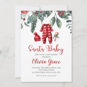 Santa Baby kerstfeest Baby shower Kaart (Voorkant)