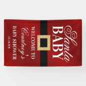 Santa Baby | Kerstfeest Baby shower Welkom Spandoek (Horizontaal)