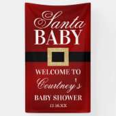 Santa Baby | Kerstfeest Baby shower Welkom Spandoek (Verticaal)