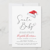 Santa Baby Kerstfeest Baby Sprinkle Kaart (Voorkant)