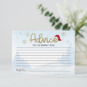 Santa Baby kerstkaarten voor Baby shower Kaart (Staand voorkant)