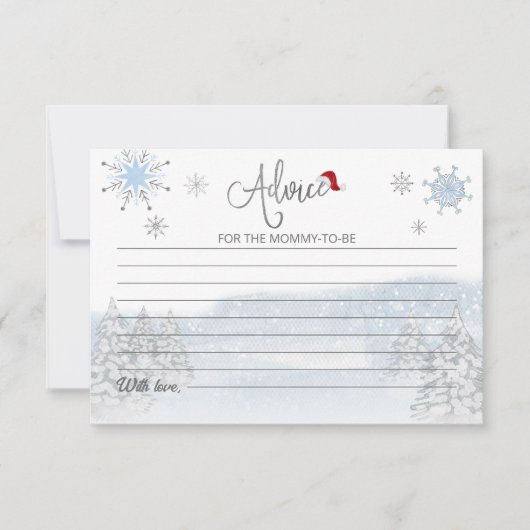 Santa Baby kerstkaarten voor Baby shower Kaart (Voorkant)