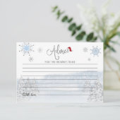 Santa Baby kerstkaarten voor Baby shower Kaart (Staand voorkant)