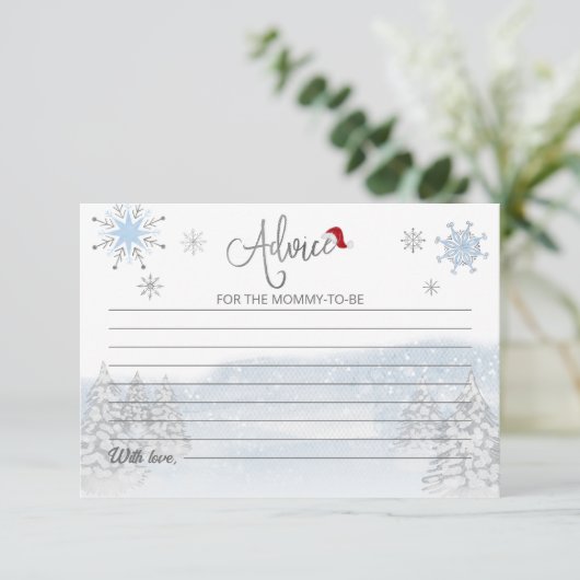 Santa Baby kerstkaarten voor Baby shower Kaart (Staand voorkant)