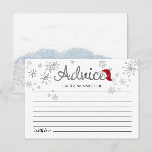 Santa Baby kerstkaarten voor Baby shower Kaart (Voorkant / Achterkant)