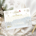 Santa Baby kerstkaarten voor Baby shower Kaart<br><div class="desc">Schattige kalligrafie met sneeuwvlokken,  uitnodigingen voor babydouches met een winterthema. Gemakkelijk aan te passen met uw details. Controleer het collectie om passende punten als omslagkaarten te vinden.</div>