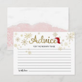 Santa Baby kerstkaarten voor Baby shower Kaart (Voorkant / Achterkant)