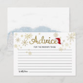 Santa Baby kerstkaarten voor Baby shower Kaart (Voorkant / Achterkant)