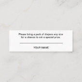 Santa Baby KerstkerstBaby, luierbehuizing Mini Visitekaartje (Achterkant)