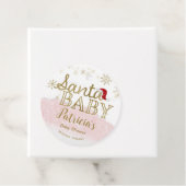 Santa Baby Kerstmeisje Baby shower Bedankjes Labels (In situ)