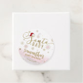 Santa Baby Kerstmeisje Baby shower Bedankjes Labels (In situ)