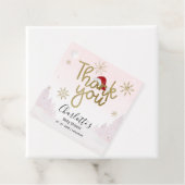 Santa Baby Kerstmeisje Baby shower Dank je wel Bedankjes Labels (In situ)