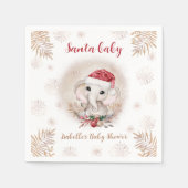 Santa Baby Kerstmeisje Baby shower Napkins Servet (Voorkant)