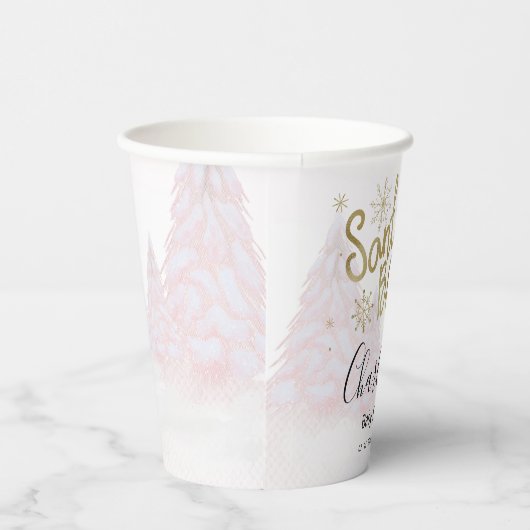 Santa Baby Kerstmeisje Baby shower Papieren Bekers (Rechts)