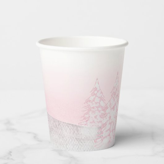 Santa Baby Kerstmeisje Baby shower Papieren Bekers (Achterkant)