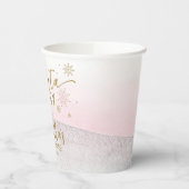 Santa Baby Kerstmeisje Baby shower Papieren Bekers (Links)