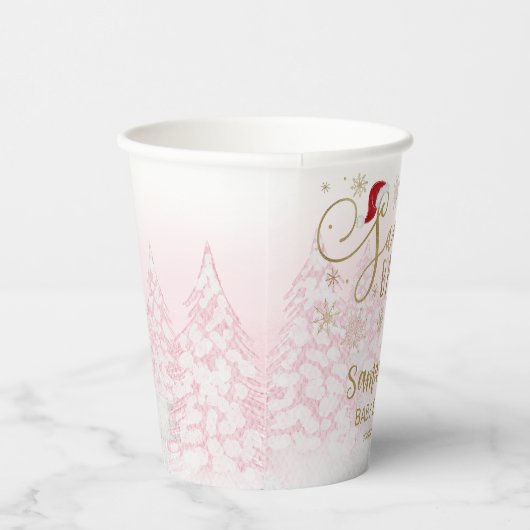 Santa Baby Kerstmeisje Baby shower Papieren Bekers (Rechts)