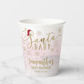 Santa Baby Kerstmeisje Baby shower Papieren Bekers (Voorkant)
