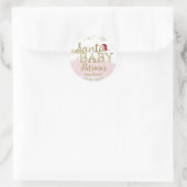 Santa Baby Kerstmeisje Baby shower Ronde Sticker (Tas)