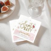 Santa Baby Kerstmeisje Baby shower Servet