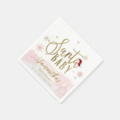 Santa Baby Kerstmeisje Baby shower Servet (Hoek)