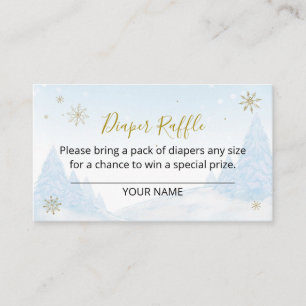 Santa Baby Kerstmis Baby Diaper Raffle Informatiekaartje