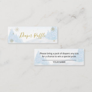 Santa Baby Kerstmis Baby Diaper Raffle Mini Visitekaartje