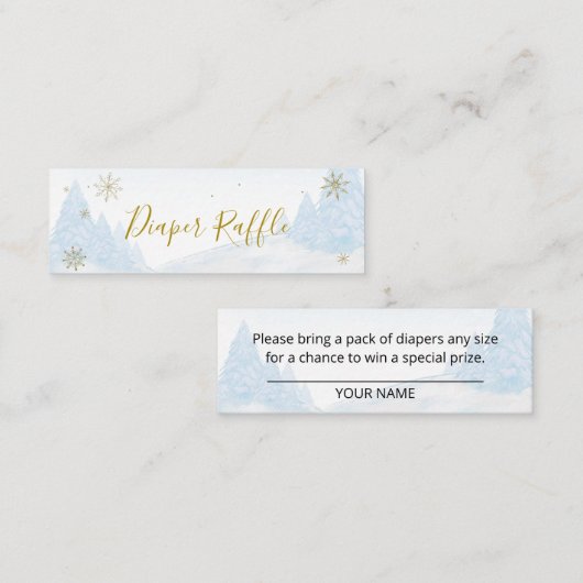 Santa Baby Kerstmis Baby Diaper Raffle Mini Visitekaartje (Voorkant / Achterkant)