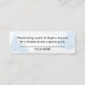 Santa Baby Kerstmis Baby Diaper Raffle Mini Visitekaartje (Achterkant)