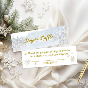 Santa Baby Kerstmis Baby Diaper Raffle Mini Visitekaartje