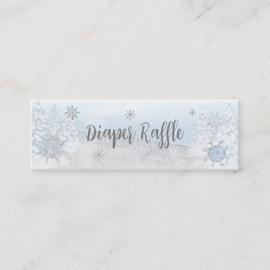 Santa Baby Kerstmis Baby Diaper Raffle Mini Visitekaartje (Voorkant)