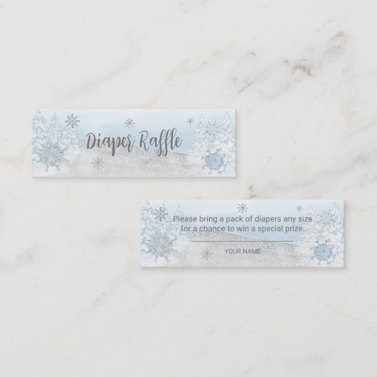 Santa Baby Kerstmis Baby Diaper Raffle Mini Visitekaartje (Voorkant / Achterkant)