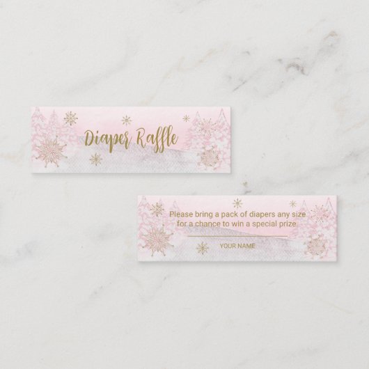 Santa Baby Kerstmis Baby Diaper Raffle Mini Visitekaartje (Voorkant / Achterkant)