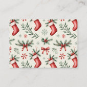 Santa Baby Kerstmis Baby shower Diaper Raffle Informatiekaartje (Achterkant)