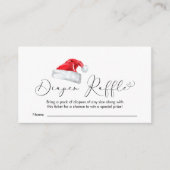 Santa Baby Kerstmis Baby shower Diaper Raffle Informatiekaartje (Voorkant)