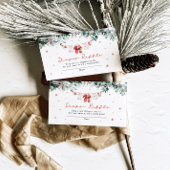 Santa Baby Kerstmis Baby shower Diaper Raffle Informatiekaartje