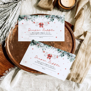 Santa Baby Kerstmis Baby shower Diaper Raffle Informatiekaartje