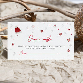 Santa Baby Kerstmis Baby shower Diaper Raffle Informatiekaartje