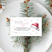 Santa Baby Kerstmis Baby shower Diaper Raffle Informatiekaartje