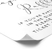 Santa Baby Kerstmis Baby shower Diaper Raffle Poster (Hoek)