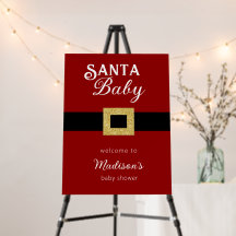 Santa Baby Kerstmis Baby shower Welkomstteken