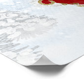 Santa Baby Kerstmis Baby shower Welkomstteken Poster (Hoek)