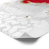 Santa Baby Kerstmis Baby shower Welkomstteken Poster (Hoek)