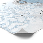 Santa Baby Kerstmis Baby shower Welkomstteken Poster (Hoek)