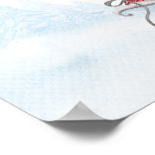 Santa Baby Kerstmis Baby shower Welkomstteken Poster (Hoek)